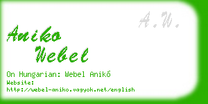 aniko webel business card